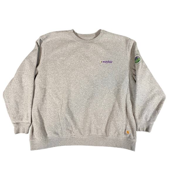 Carhartt‎ Original Fit Sweatshirt Wayfair Logo 3XL Gray - Picture 1 of 9